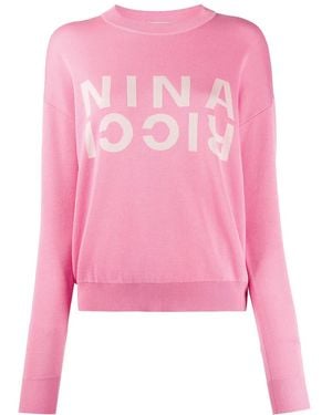 Nina Ricci Knitted Logo Jumper - Pink