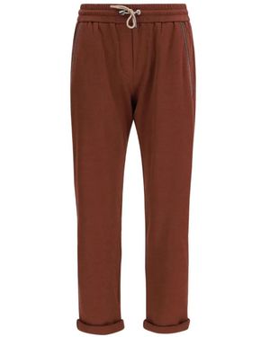 Brunello Cucinelli ドローストリング トラックパンツ - レッド