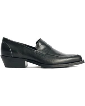 Our Legacy Cypher Pointed-Toe Penny Loafers - Black