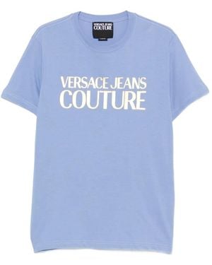 Versace Jeans Couture Logo-Print T-Shirt - Blue