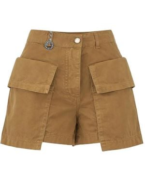 Pinko Flap-Pocket Shorts - Natural