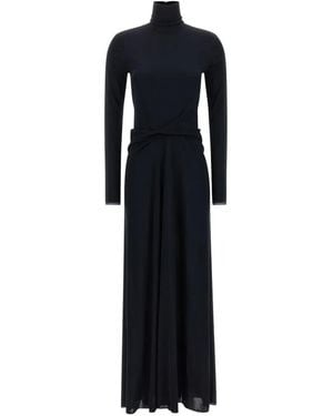 Fabiana Filippi High-Neck Maxi Dress - Bleu