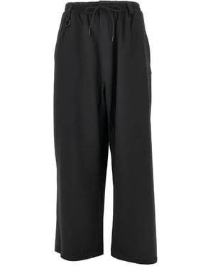 Y-3 Drawstring Straight-Leg Trousers - Black