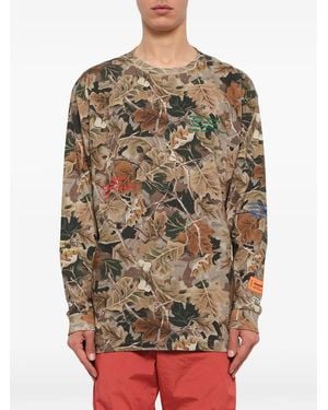 Heron Preston X Carhartt Leaf-Print Long-Sleeve T-Shirt - Green