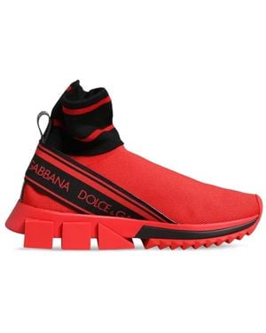 Dolce & Gabbana Sorrento Sock Trainers - Red