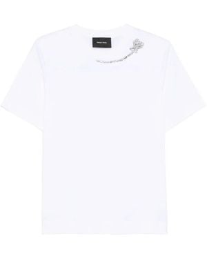 Simone Rocha Embellished Chain T-Shirt - White