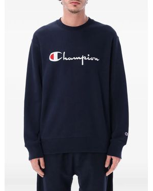 Champion Logo-Embroidered Jumper - Blue
