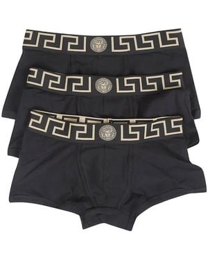 Versace Logo Boxers (Set Of Three) - Black