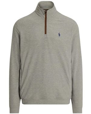 Ralph Lauren Sweat Zippé À Logo - Grey