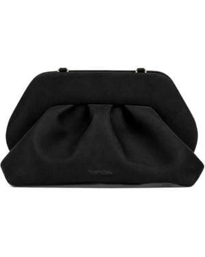 THEMOIRÈ Bios Ruched Clutch Bag - Black