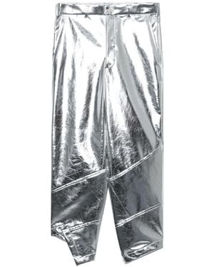 COMME DES GARÇON BLACK Asymmetric Cropped Trousers - Blue