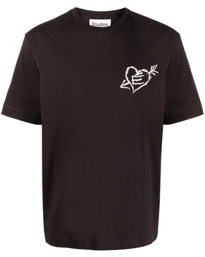 Etudes Studio ハートモチーフ Tシャツ - ブラック