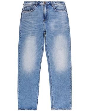 Monfrere Caine Whiskered Straight-Leg Jeans - Blue