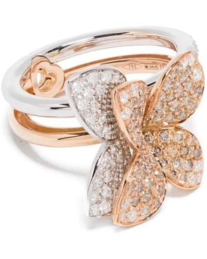 Pasquale Bruni 18Kt Petit Garden Libellule Rot- Und Weißgoldring Mit Diamant