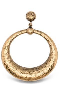 Ermanno Scervino Hammered Hoop Earrings - Metallic