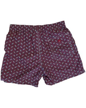 Isaia ジオメトリック トランクス水着 - レッド