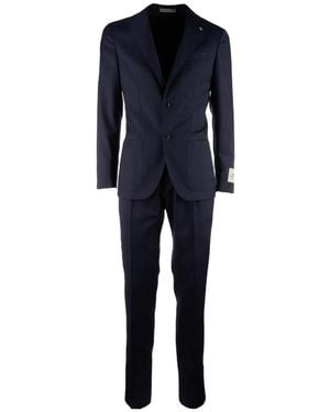 Corneliani Pinstripe-Print Suit - Blue