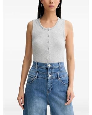 Munthe Tanktop Met Knoop - Blauw