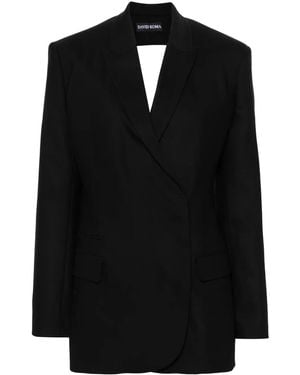 David Koma Cut-Out Detail Tailored Blazer - Black