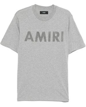 AMIRI♦洗練グレー♪ ロゴプリント クルーネックTシャツ AMIRI logo-print Cotton T-shirt | Grey | FARFETCH