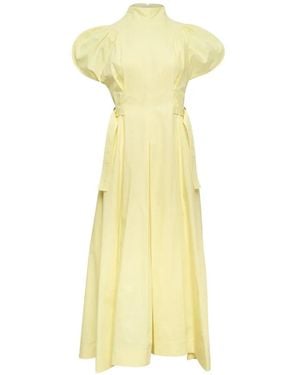 3.1 Phillip Lim Belted Puff-Sleeve Dress - Yellow