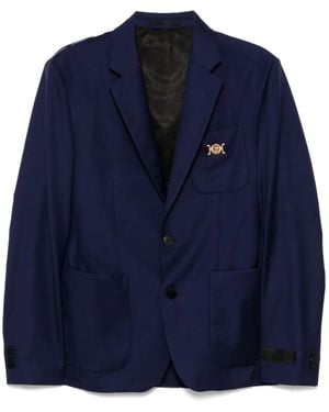 Versace Single-Breasted Blazer - Blue