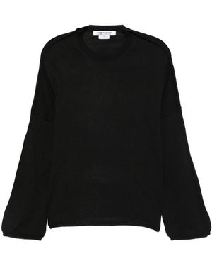 Comme des Garçons Crew-Neck Drop-Shoulder Sweater - Black