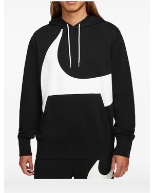 Nike Sportswear Swoosh Semi-Brushed Back Hoodie - Black