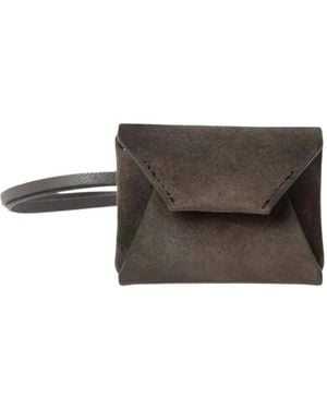 Brunello Cucinelli Suede Wristlet Purse - Brown
