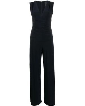 Norma Kamali V Neck Sleeveless Jumpsuit - Blue