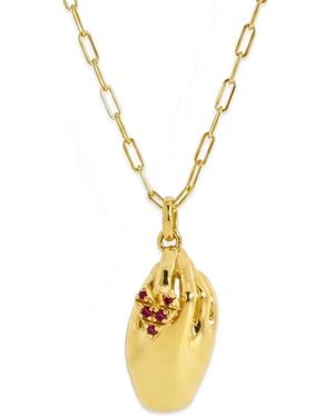 Di Volpe Ma Che Vuoi Ruby Necklace - Metallic