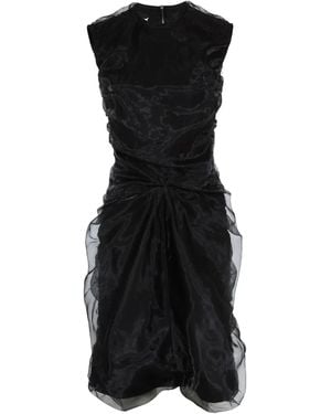 Maison Margiela Sleeveless Ruffled Mini Dress - Black