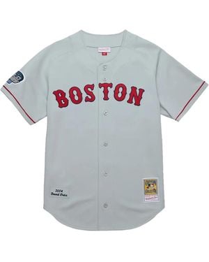 Mitchell & Ness X Mlb David Ortiz 2004 Boston Sox Shirt - Grey