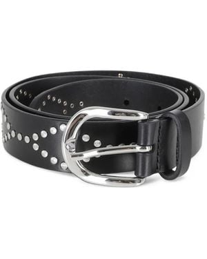 Isabel Marant Liliana Leather Belt - Black