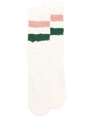 Golden Goose Gerippte Socken - Weiß