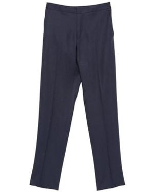 ZEGNA Pressed-Crease Tailored Trousers - Blue