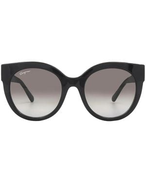 Ferragamo Eyewear Round-Frame Sunglasses - Grey
