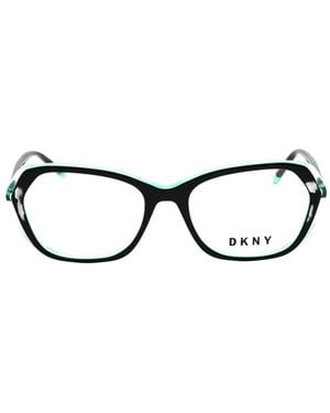 DKNY Geometric-Frame Glasses - Black