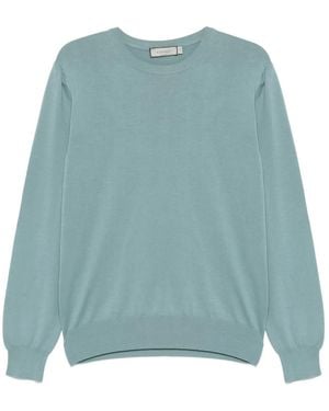 Canali Fein Gestrickter Pullover - Grün