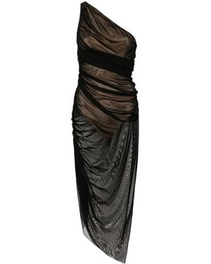 Norma Kamali Diana Jersey One-shoulder Midi Dress - Black