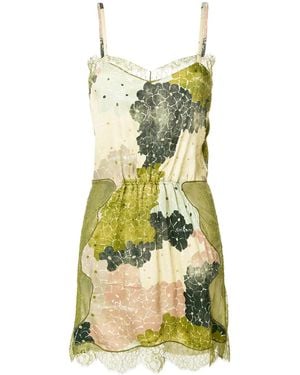 Off-White c/o Virgil Abloh Lace Short Dress - Green