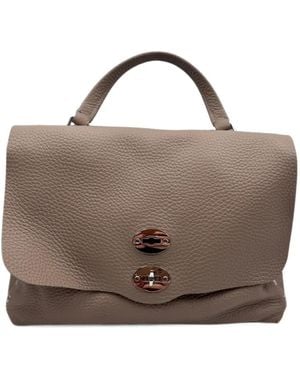 Zanellato Medium Postina Centauro Studded Leather Tote Bag - Brown