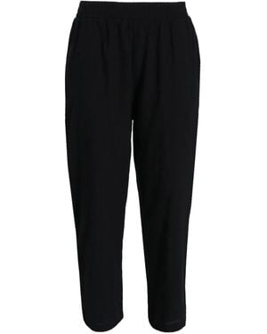 Devotion Elasticated-Waistband Cotton Pants - Black