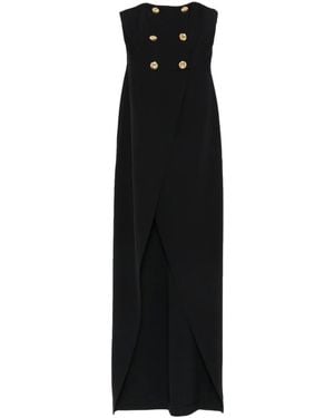Elisabetta Franchi Button-Detailed Dress - Black