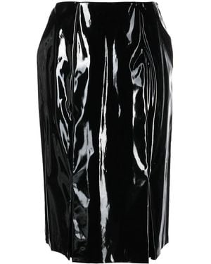 Raf Simons スリットディテール スカート - ブラック