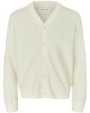 Samsøe & Samsøe Saklas V-Neck Cardigan - White