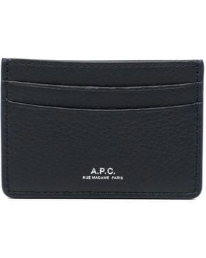 A.P.C. Andre Grained-Leather Cardholder - Black
