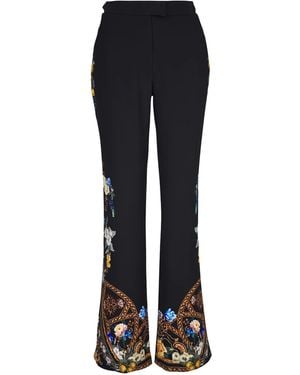 CAMILLA フローラル パンツ - ブラック