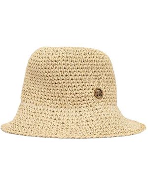 MICHAEL Michael Kors Logo-Plaque Hat - Natural