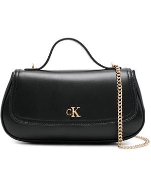 Calvin Klein Top Handle Chain Tote Bag - Black